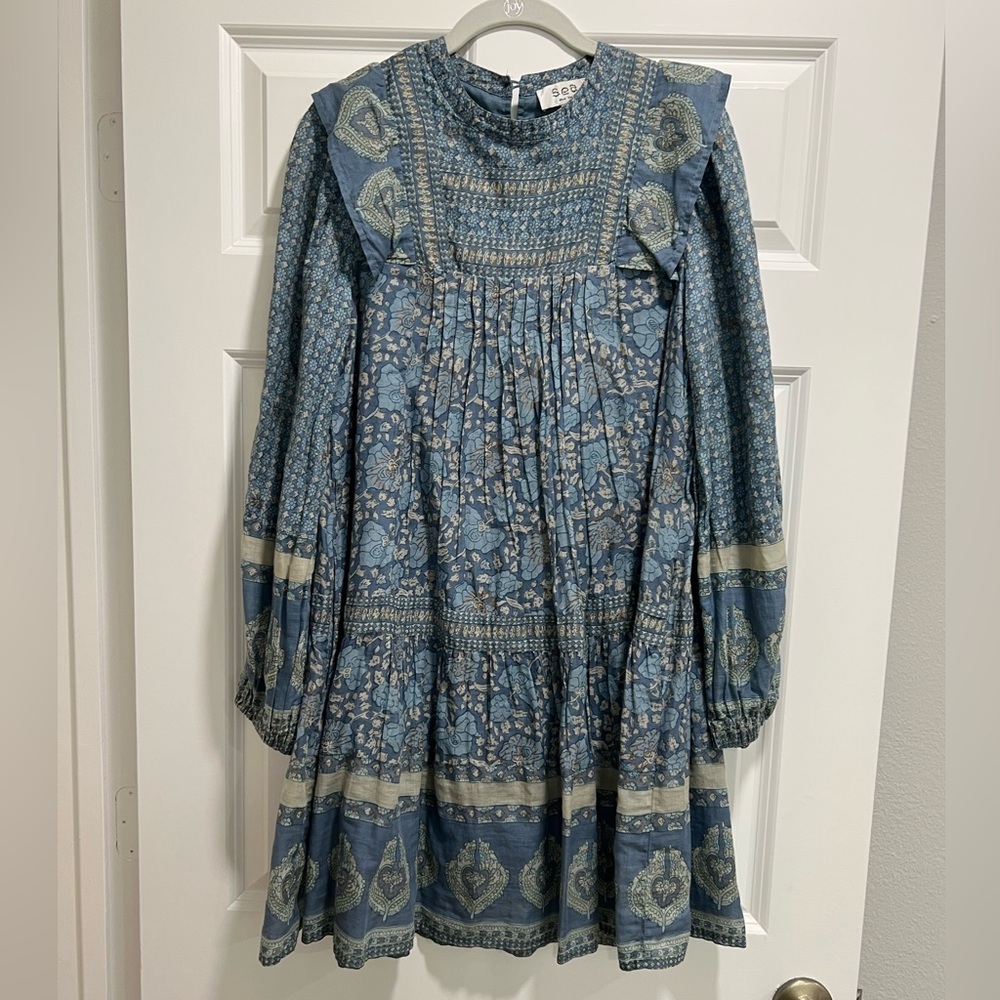 Sea New York Floral Blue Dress